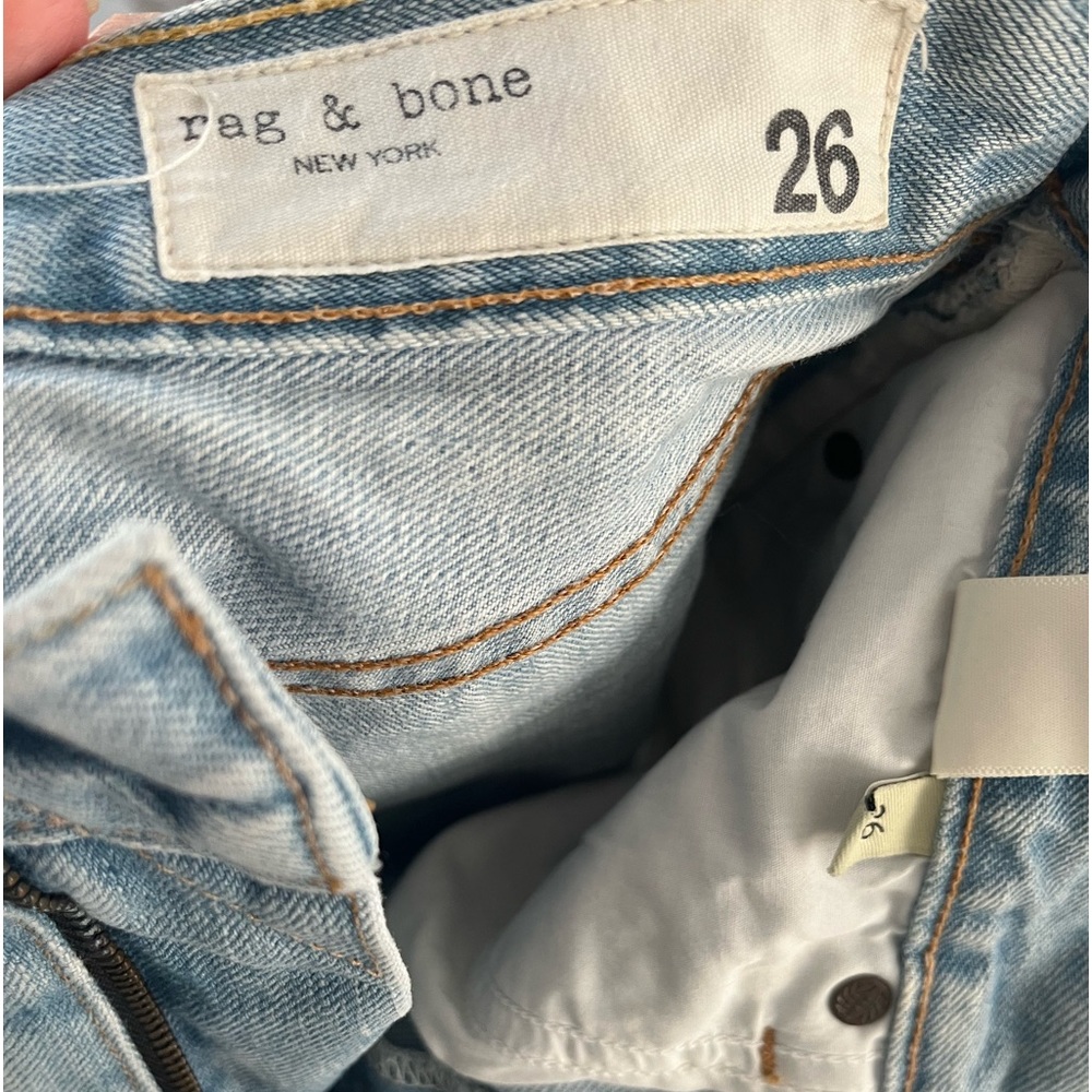 rag & bone Glena Whole Blue Justine Ripped Distressed Jean Short 26 - Picture 4 of 8